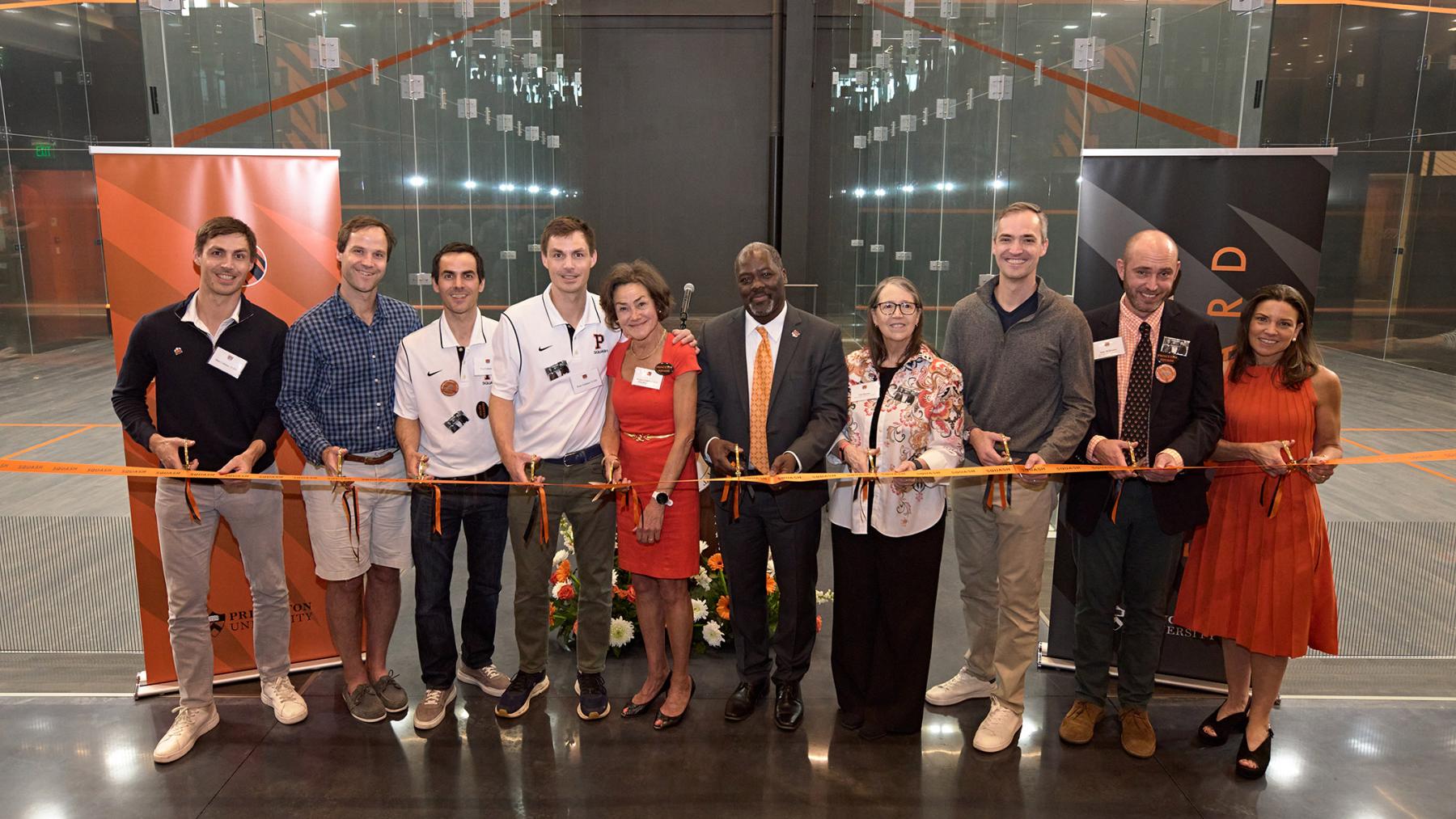 Callahan family at new squash court dedication
