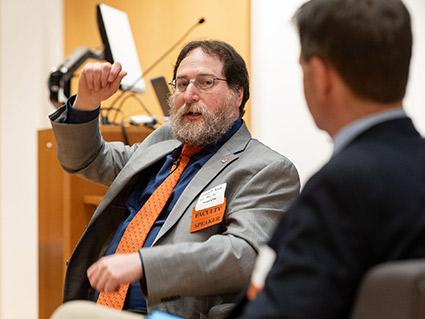 Vice Dean for Innovation Craig Arnold welcomes alumni and guests to the Princeton Innovation Conference.
