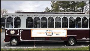 Trolley with Princeton Tiger signage