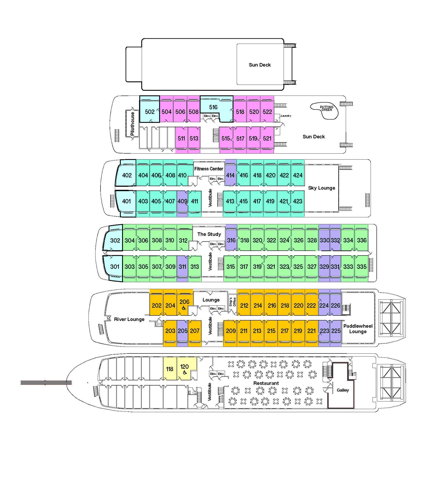 deck plan for Princeton Journey