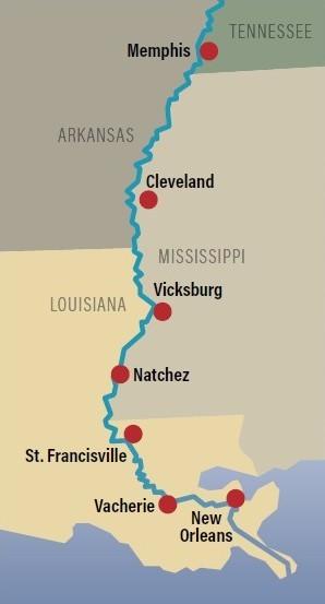 Mississippi Map for Princeton Journey