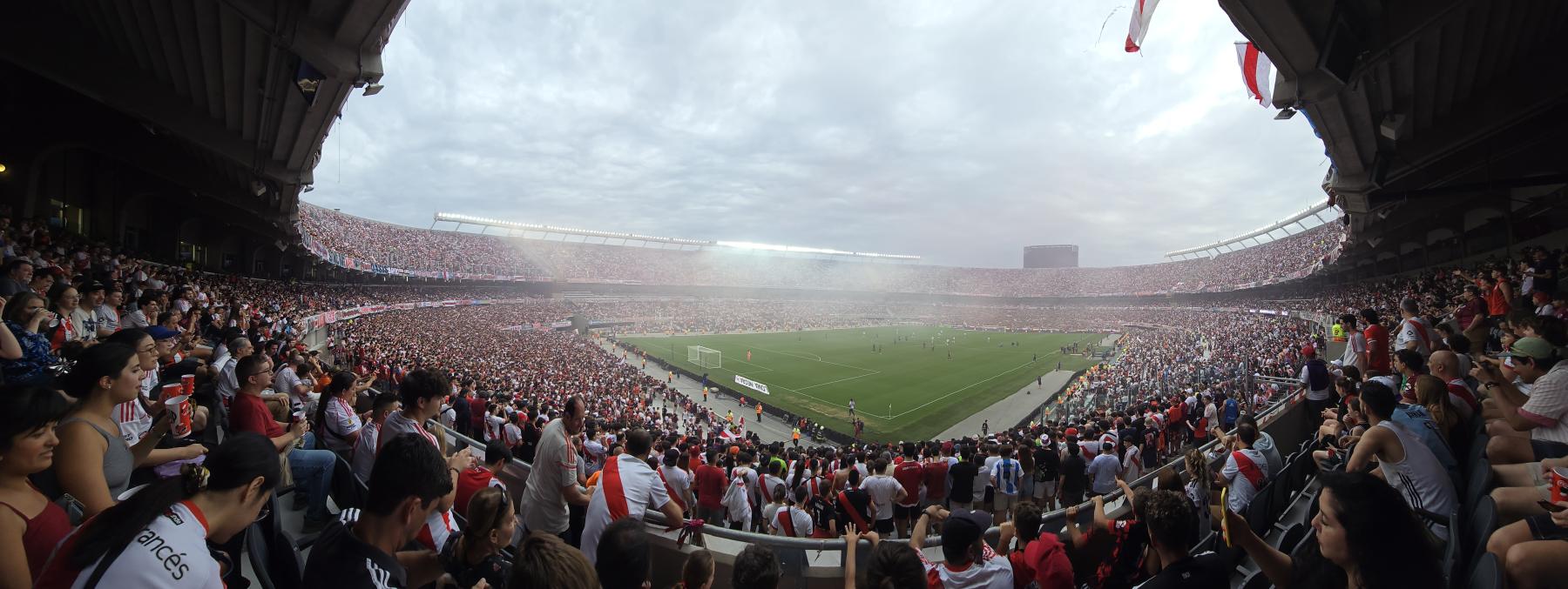 crowded soccer stadium in Buenos Aires during a PRINCETON JOURNEYS visit 
