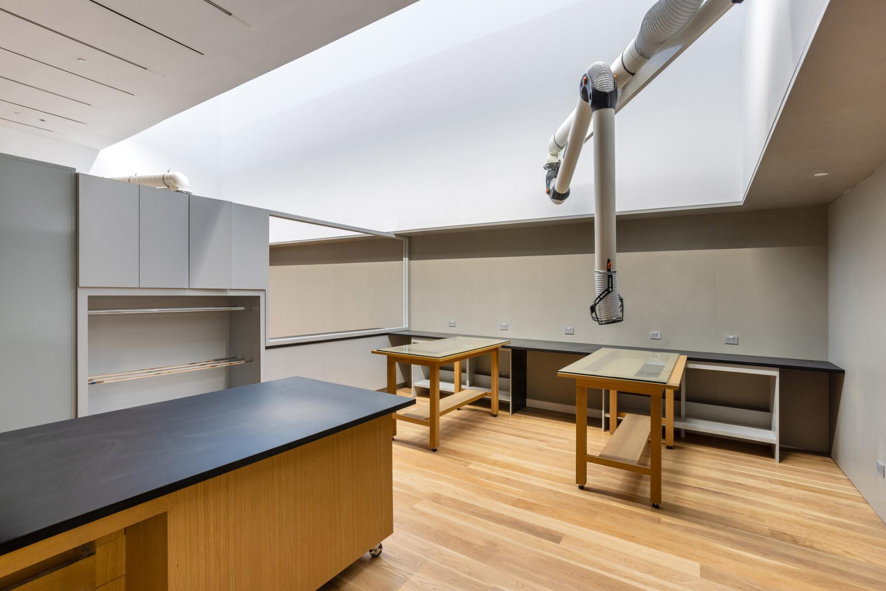 The Paul & Heather Haaga Conservation Studios in the new Art Museum