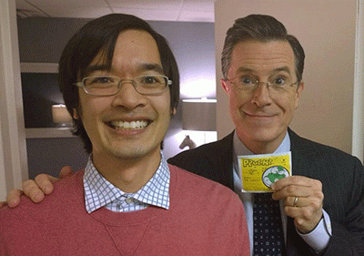 Terence Tao with Stephen Colbert