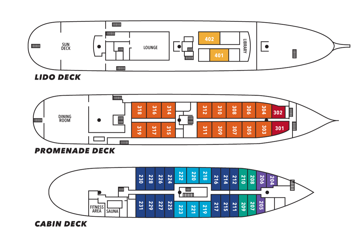 Sea Cloud II Deck Plan