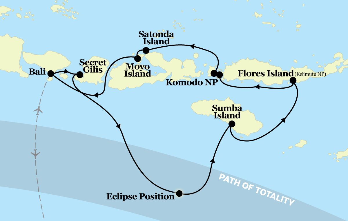  Map of the boat's route
