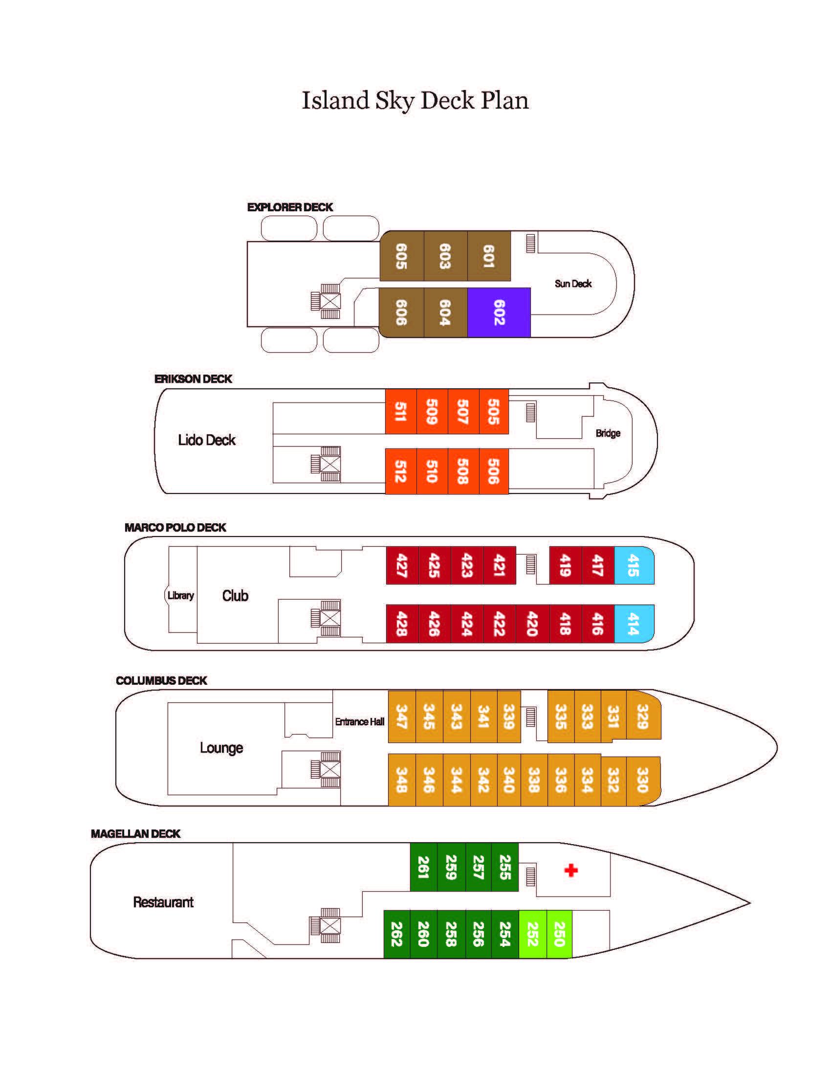 Deck plan of ship